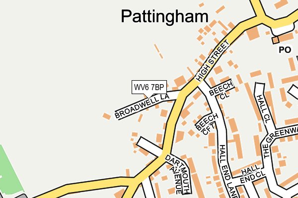 WV6 7BP map - OS OpenMap – Local (Ordnance Survey)