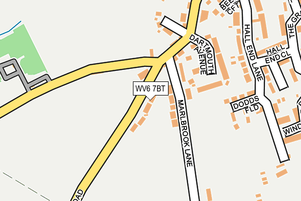 WV6 7BT map - OS OpenMap – Local (Ordnance Survey)