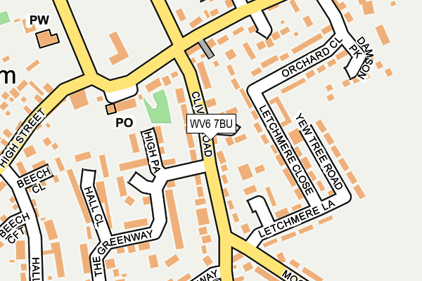 WV6 7BU map - OS OpenMap – Local (Ordnance Survey)