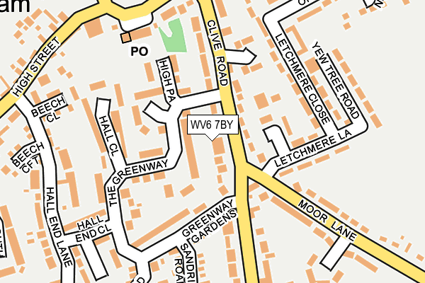 WV6 7BY map - OS OpenMap – Local (Ordnance Survey)