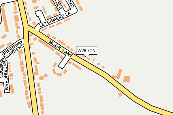 WV6 7DN map - OS OpenMap – Local (Ordnance Survey)