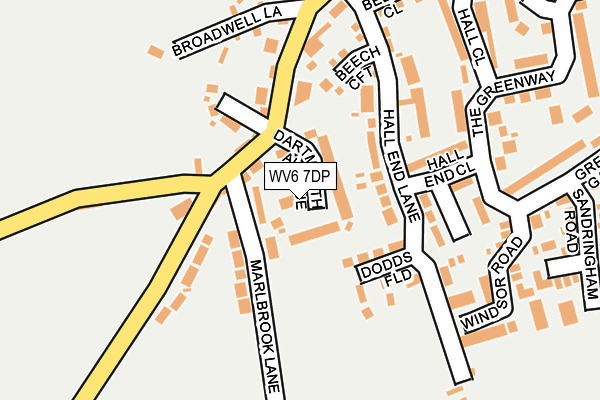 WV6 7DP map - OS OpenMap – Local (Ordnance Survey)