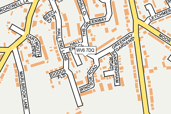 WV6 7DQ map - OS OpenMap – Local (Ordnance Survey)
