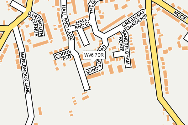 WV6 7DR map - OS OpenMap – Local (Ordnance Survey)
