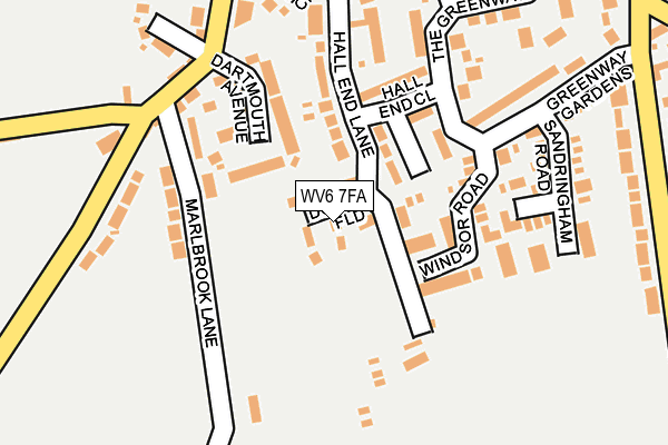 WV6 7FA map - OS OpenMap – Local (Ordnance Survey)