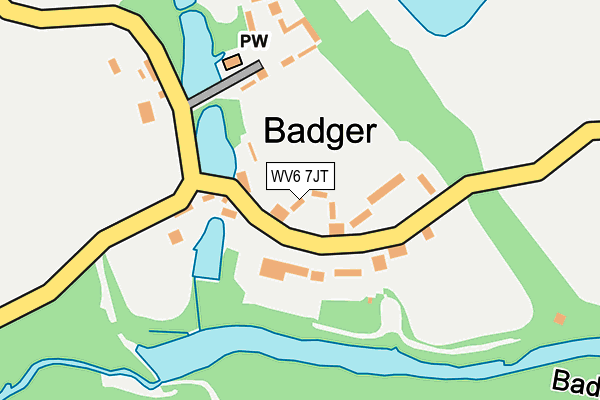 WV6 7JT map - OS OpenMap – Local (Ordnance Survey)