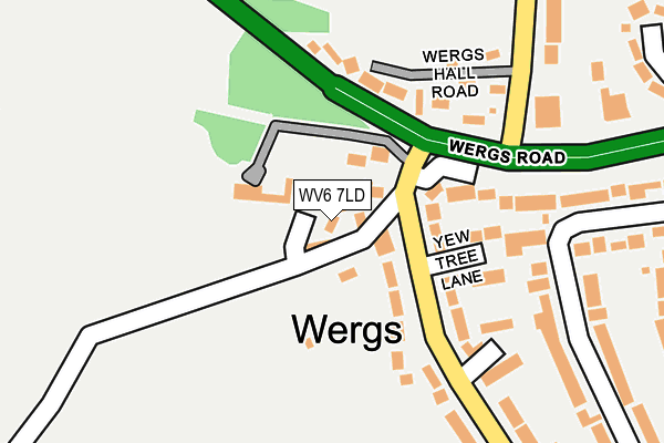 WV6 7LD map - OS OpenMap – Local (Ordnance Survey)