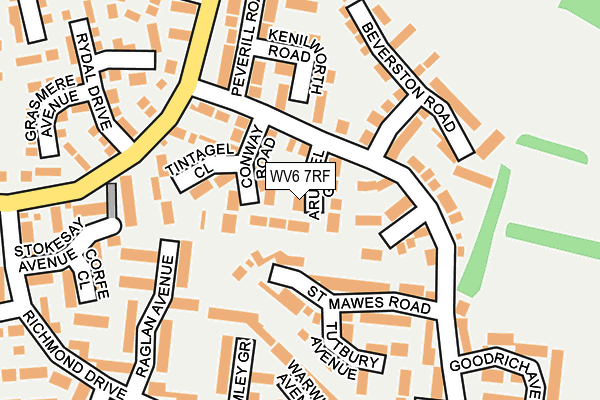 WV6 7RF map - OS OpenMap – Local (Ordnance Survey)