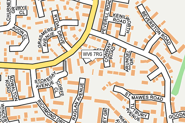 WV6 7RG map - OS OpenMap – Local (Ordnance Survey)