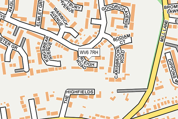 WV6 7RH map - OS OpenMap – Local (Ordnance Survey)