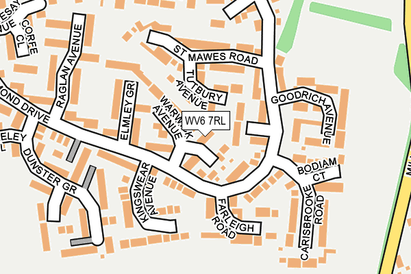 WV6 7RL map - OS OpenMap – Local (Ordnance Survey)