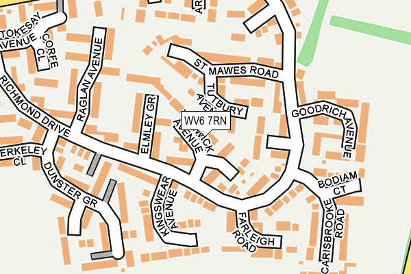 WV6 7RN map - OS OpenMap – Local (Ordnance Survey)