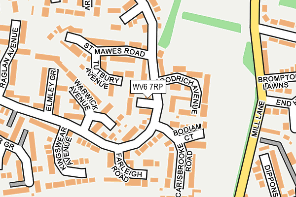 WV6 7RP map - OS OpenMap – Local (Ordnance Survey)