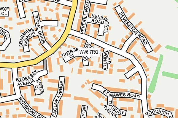 WV6 7RQ map - OS OpenMap – Local (Ordnance Survey)