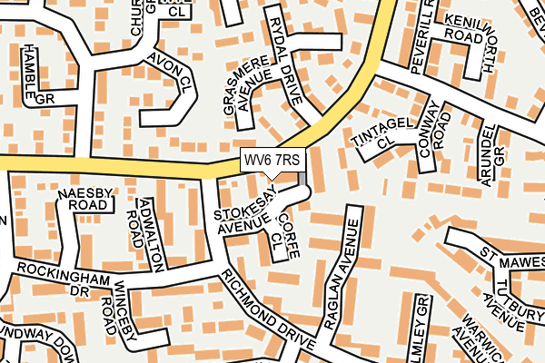 WV6 7RS map - OS OpenMap – Local (Ordnance Survey)