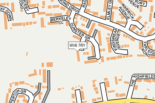 WV6 7RY map - OS OpenMap – Local (Ordnance Survey)