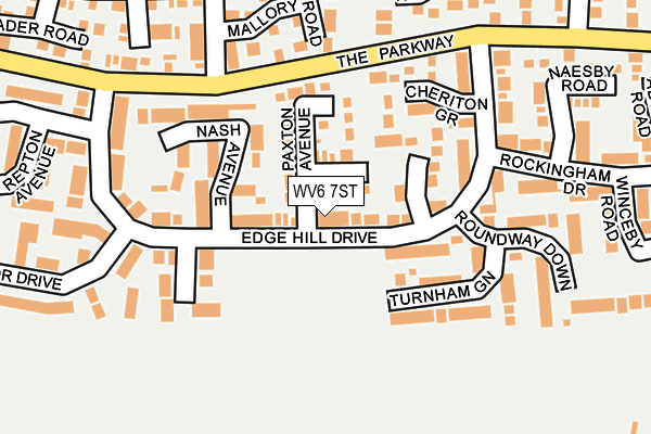 WV6 7ST map - OS OpenMap – Local (Ordnance Survey)