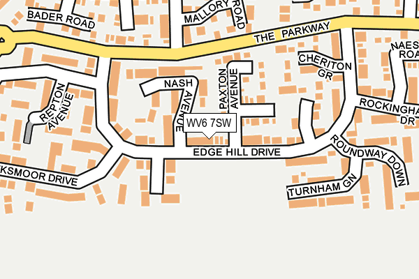 WV6 7SW map - OS OpenMap – Local (Ordnance Survey)