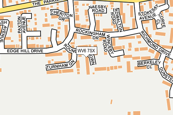 WV6 7SX map - OS OpenMap – Local (Ordnance Survey)