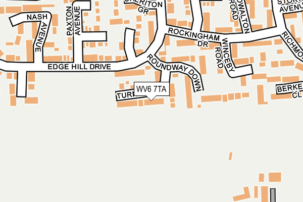 WV6 7TA map - OS OpenMap – Local (Ordnance Survey)