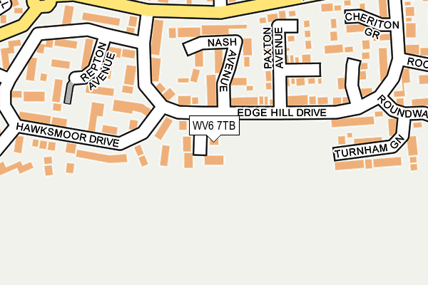 WV6 7TB map - OS OpenMap – Local (Ordnance Survey)