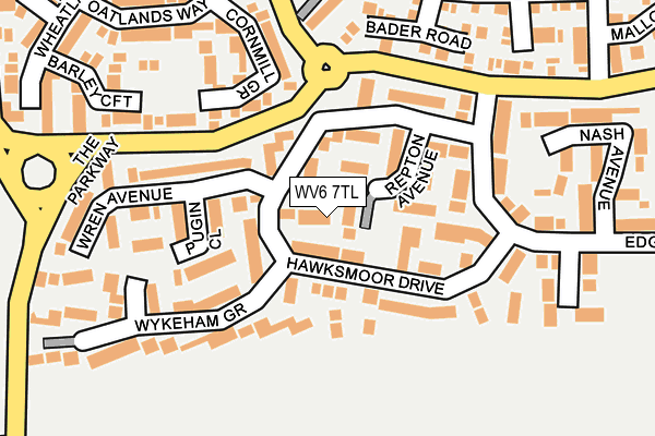 WV6 7TL map - OS OpenMap – Local (Ordnance Survey)