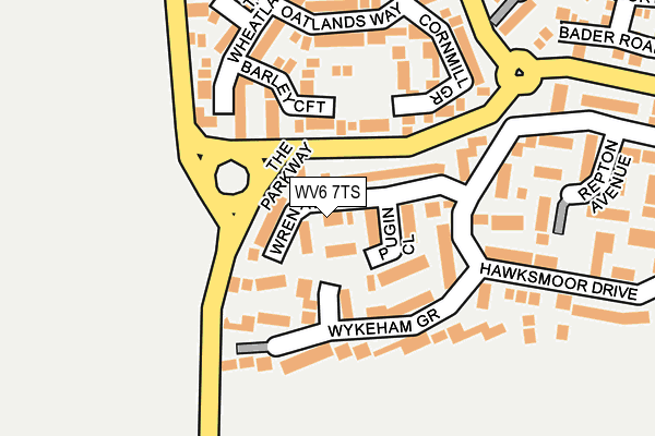 WV6 7TS map - OS OpenMap – Local (Ordnance Survey)