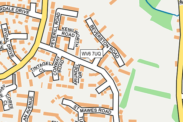 WV6 7UQ map - OS OpenMap – Local (Ordnance Survey)