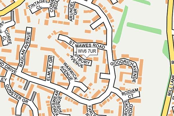 WV6 7UR map - OS OpenMap – Local (Ordnance Survey)