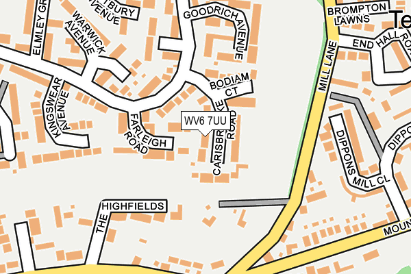 WV6 7UU map - OS OpenMap – Local (Ordnance Survey)