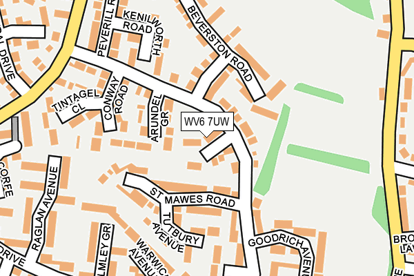 WV6 7UW map - OS OpenMap – Local (Ordnance Survey)