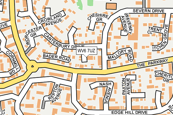 WV6 7UZ map - OS OpenMap – Local (Ordnance Survey)