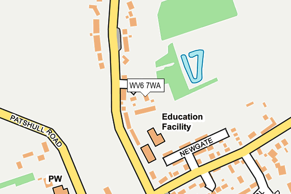 WV6 7WA map - OS OpenMap – Local (Ordnance Survey)