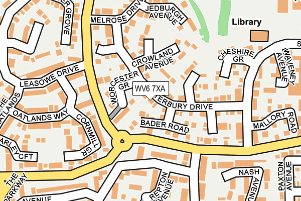 WV6 7XA map - OS OpenMap – Local (Ordnance Survey)