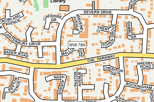 WV6 7XN map - OS OpenMap – Local (Ordnance Survey)