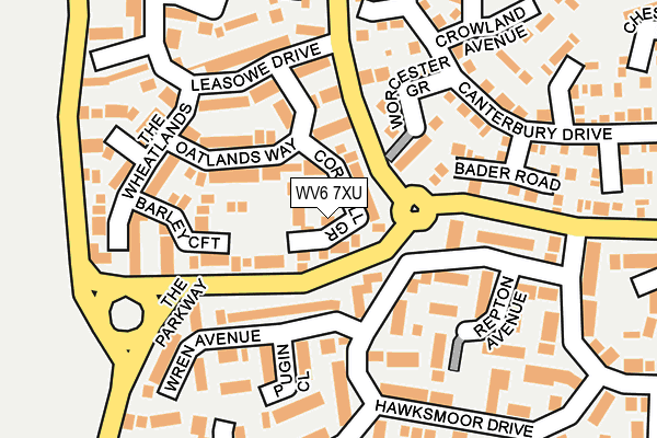 WV6 7XU map - OS OpenMap – Local (Ordnance Survey)