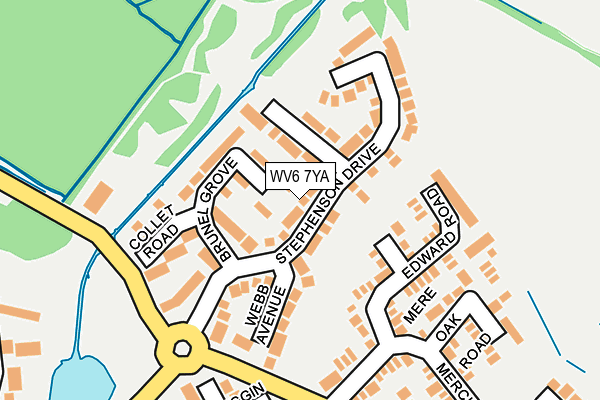 WV6 7YA map - OS OpenMap – Local (Ordnance Survey)