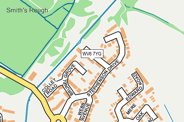 WV6 7YG map - OS OpenMap – Local (Ordnance Survey)