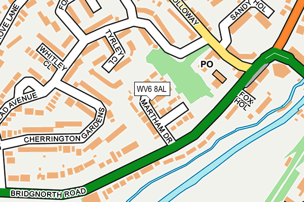 WV6 8AL map - OS OpenMap – Local (Ordnance Survey)