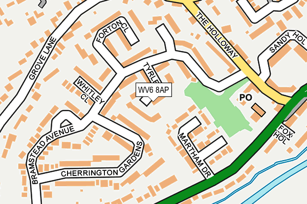WV6 8AP map - OS OpenMap – Local (Ordnance Survey)