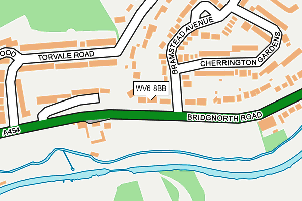 WV6 8BB map - OS OpenMap – Local (Ordnance Survey)