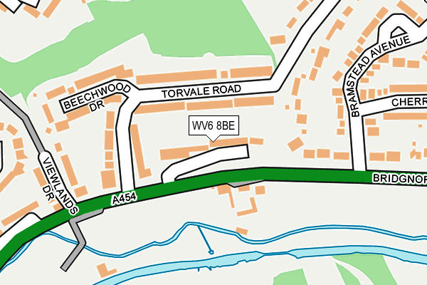 WV6 8BE map - OS OpenMap – Local (Ordnance Survey)