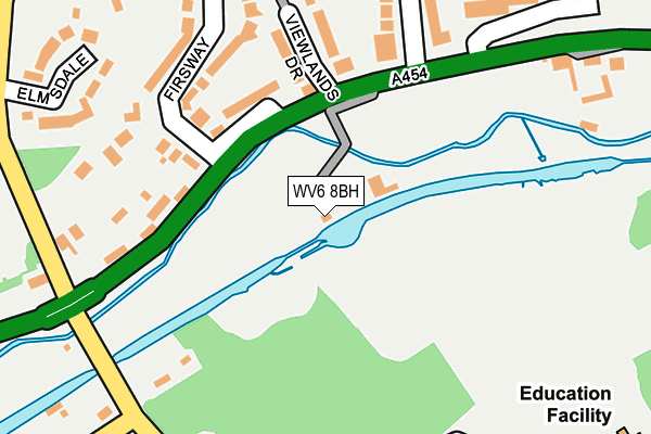 WV6 8BH map - OS OpenMap – Local (Ordnance Survey)