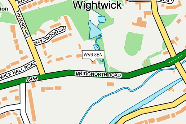 WV6 8BN map - OS OpenMap – Local (Ordnance Survey)