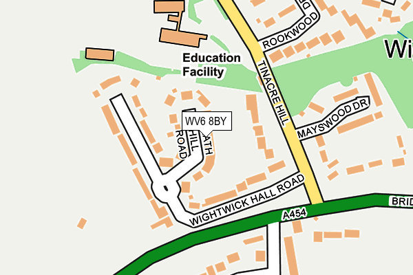 WV6 8BY map - OS OpenMap – Local (Ordnance Survey)