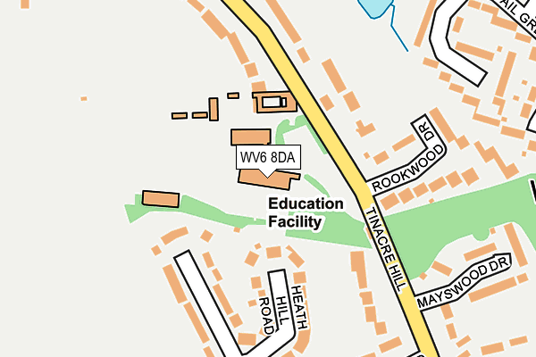 WV6 8DA map - OS OpenMap – Local (Ordnance Survey)