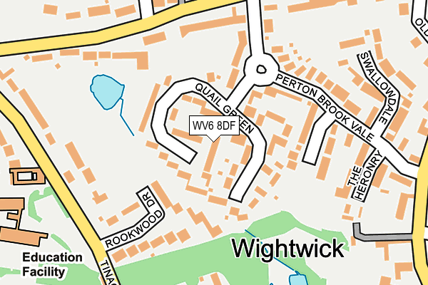 WV6 8DF map - OS OpenMap – Local (Ordnance Survey)