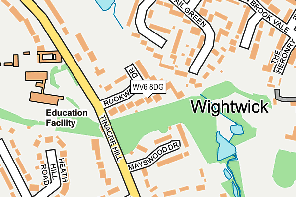 WV6 8DG map - OS OpenMap – Local (Ordnance Survey)