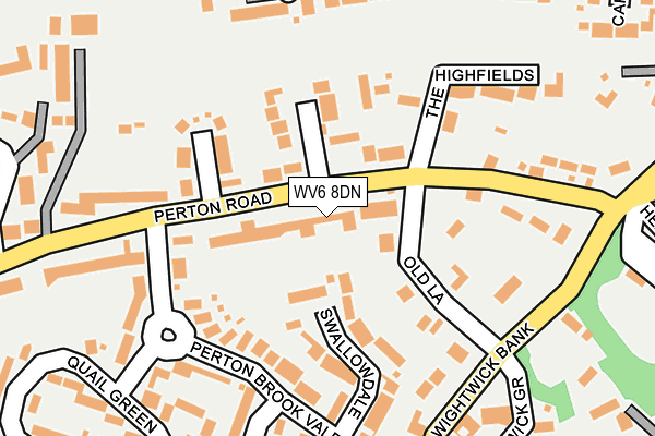 WV6 8DN map - OS OpenMap – Local (Ordnance Survey)