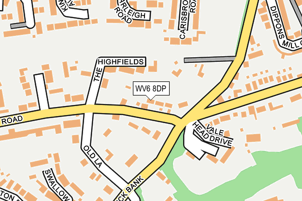 WV6 8DP map - OS OpenMap – Local (Ordnance Survey)